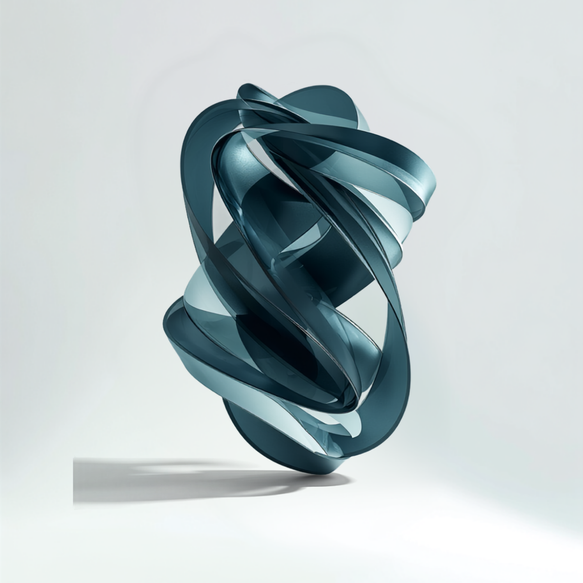 Abstract geometric composition in Analytica's teal-to-slate-blue brand gradient